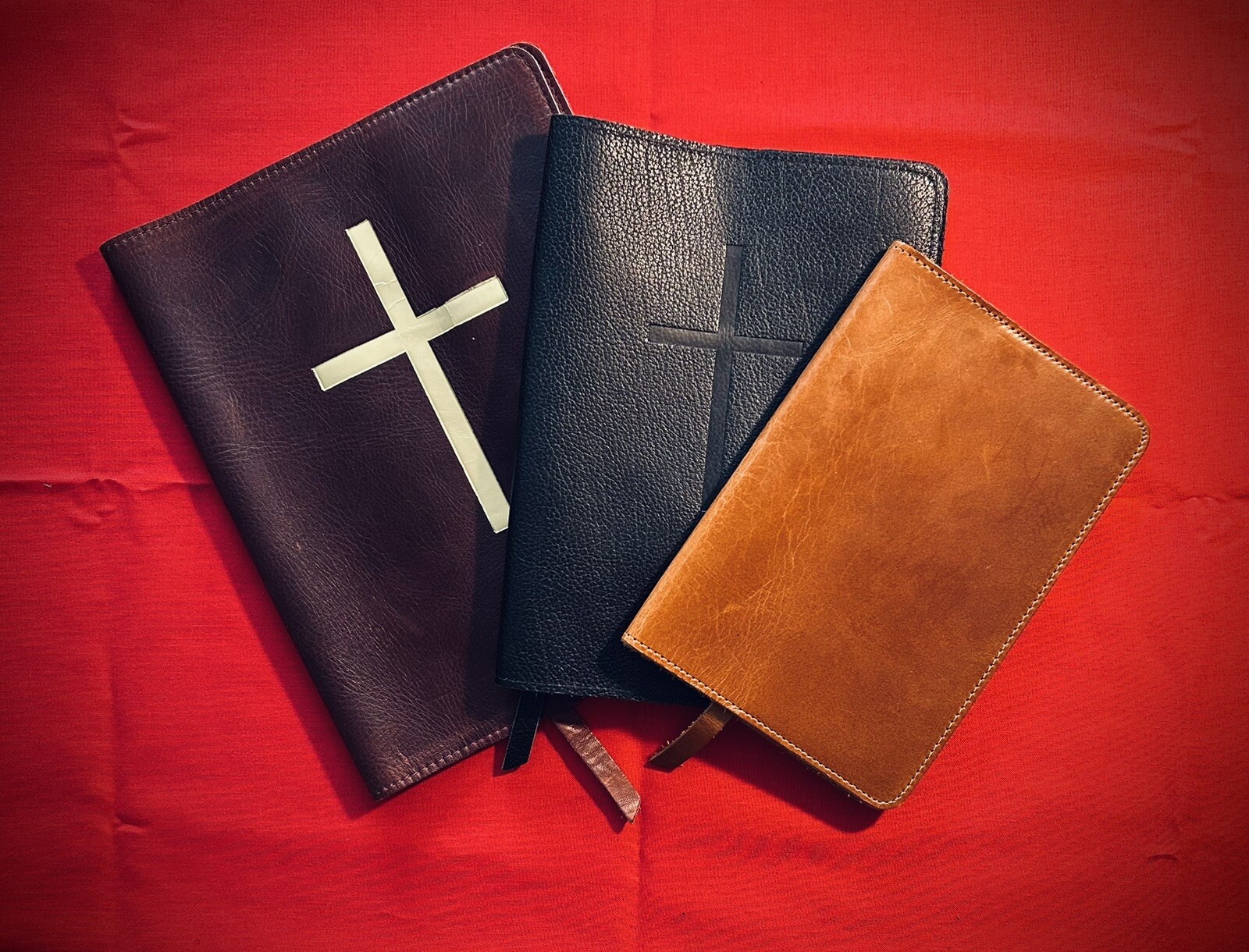 Genuine Leather Bible Covers: 2x Large, 2x medium, 2x Small Genuine Leather Bible Covers: 2x Large, 2x medium, 2x Small