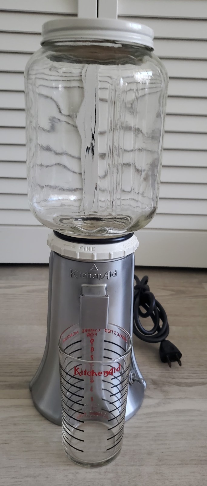 Vintage Kitchenaid Hobart A-9 Coffee Burr Mill Stainless Stee lw/Measure Cup