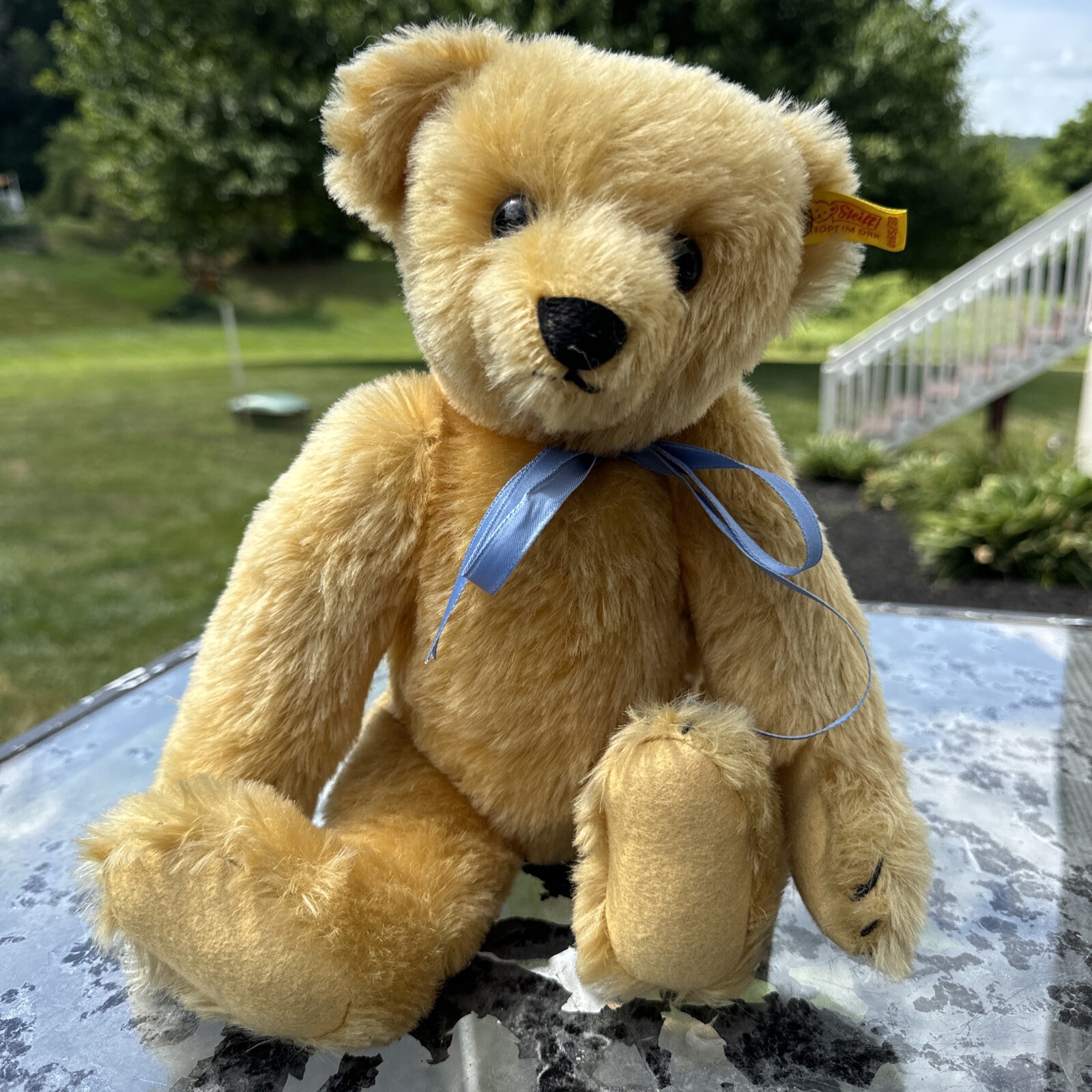 Vintage 1909 Margarete Steiff Blonde Teddy Bear Replica 0165/38 14\ Vintage 1909 Margarete Steiff Blonde Teddy Bear Replica 0165/38 14\
