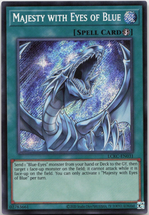 Majesty with Eyes of Blue - LCKC-EN031 - Secret Rare - Unlimited Ed. - NM/M Majesty with Eyes of Blue - LCKC-EN031 - Secret Rare - Unlimited Ed. - NM/M