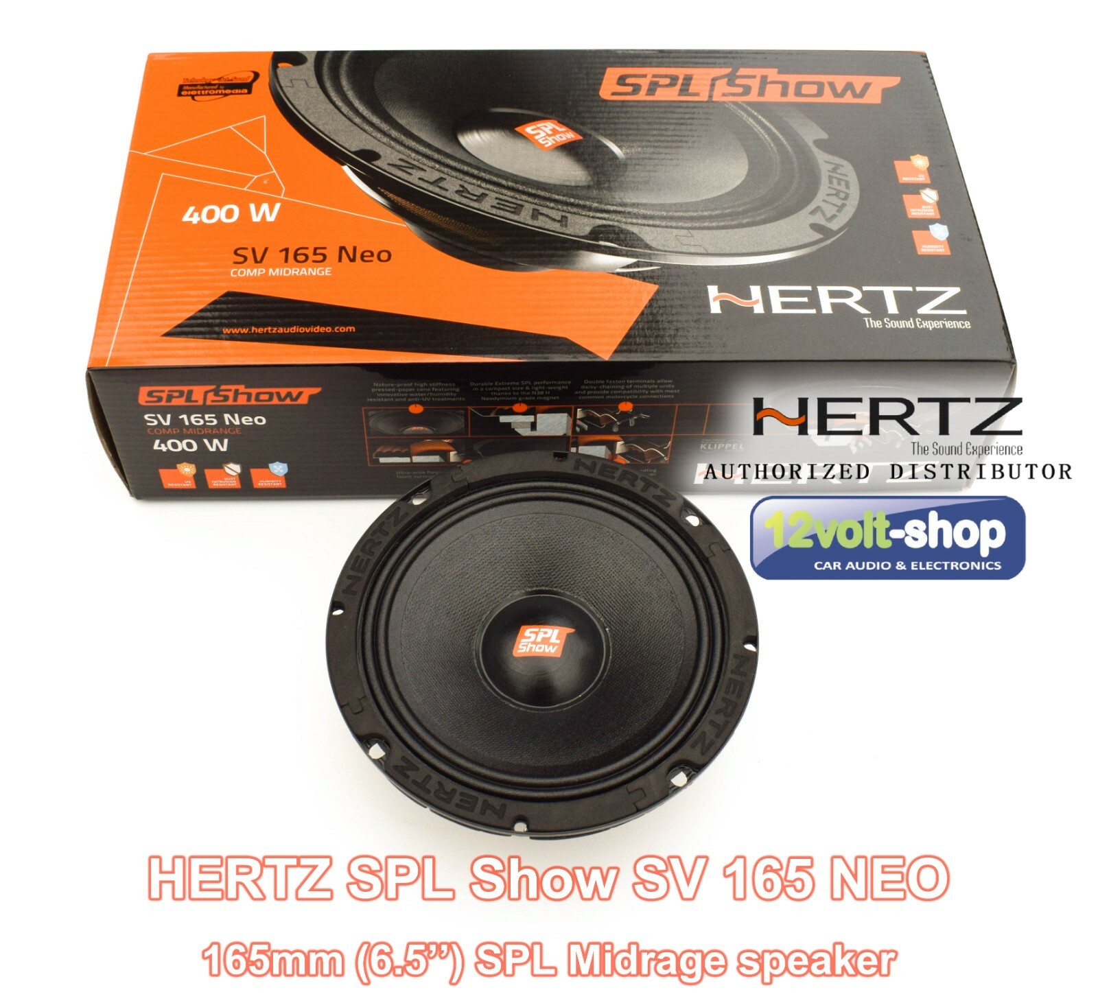 HERTZ SV 165 Neo SPL Show 165mm(6.5’’) Shallow Midrange Speakers; 400W Max