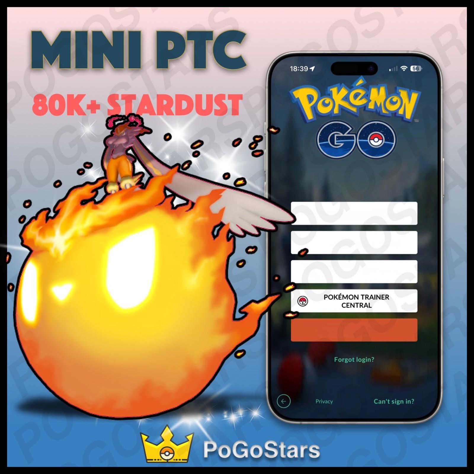 Pokémon PTC Go - Gigantamax Shiny Cinderace ✨Read Description✨