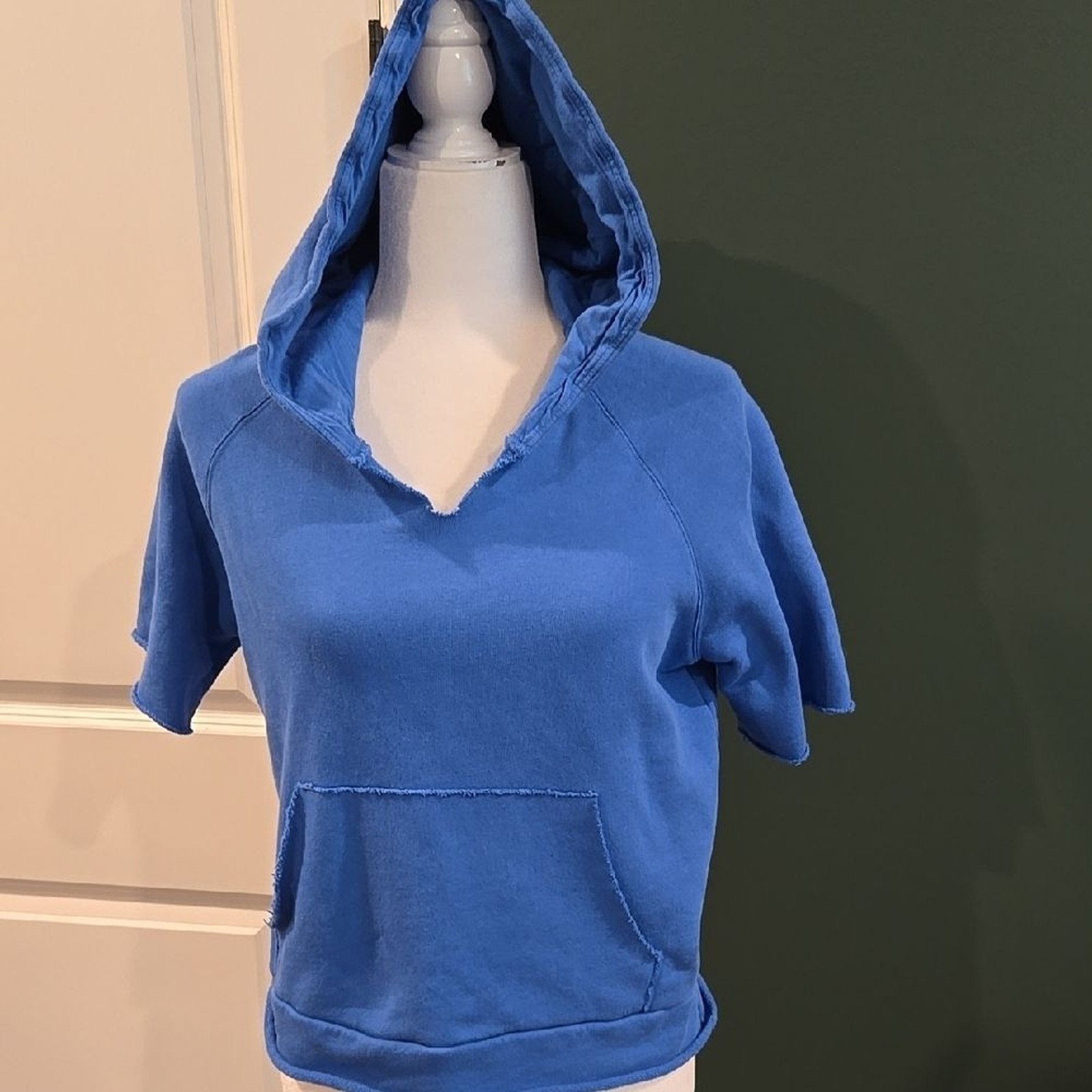 Frank & Eileen Blue Boxy Crop Hoodie Frank & Eileen Blue Boxy Crop Hoodie
