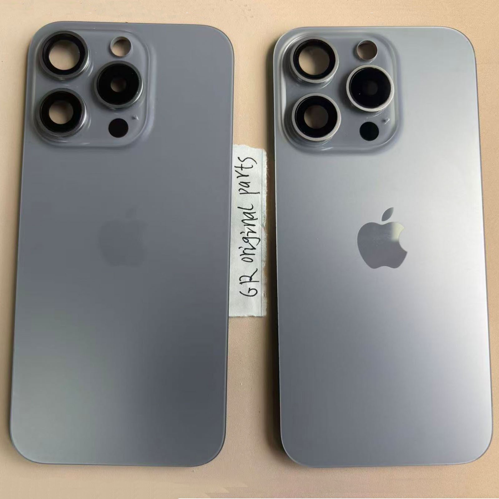 Original iPhone 15 Pro Back Glass Replacement OEM Rear Cover Grade A Natura Part
