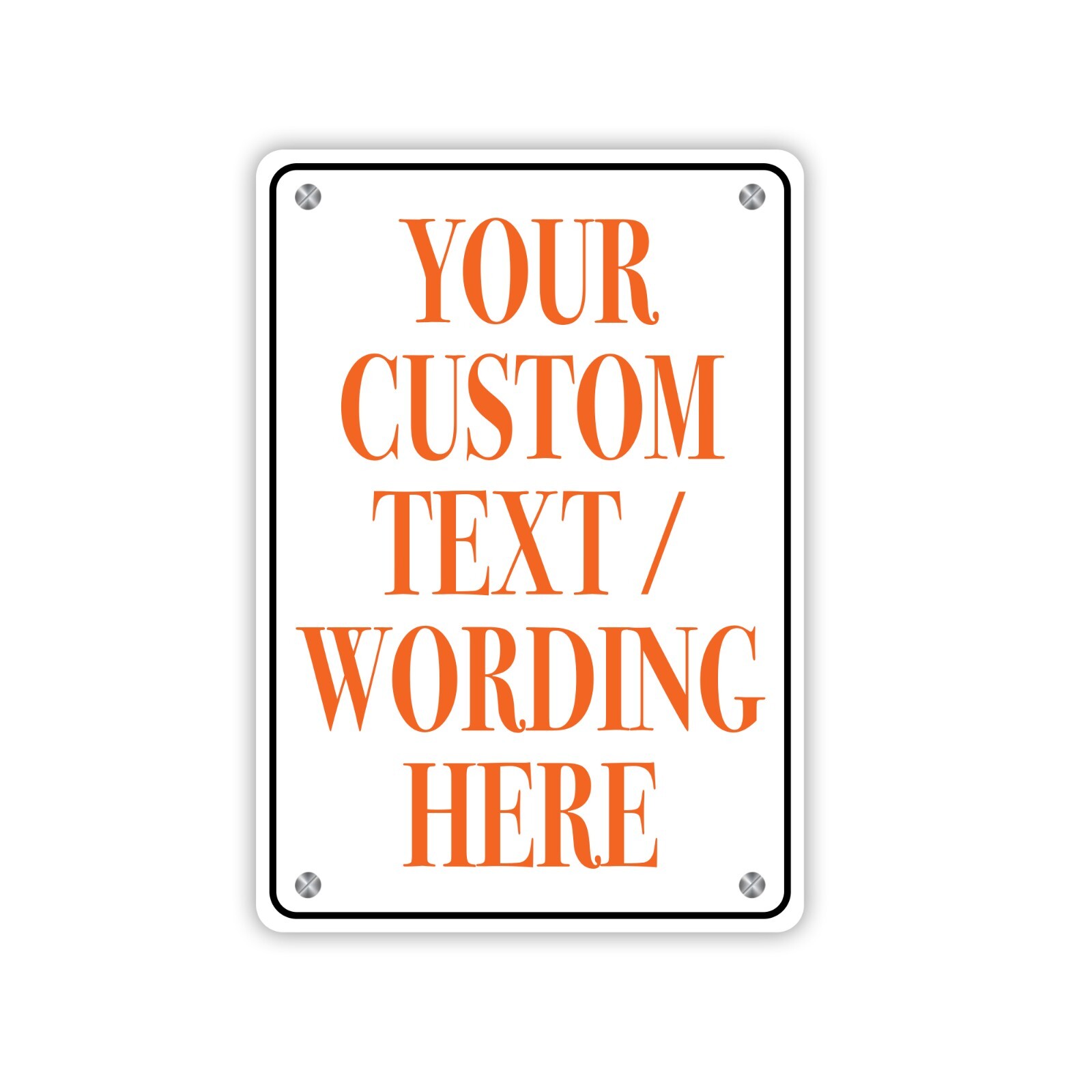 SIGNOGRAFX Your Custom Text here metal Sign, 10” x 14” and 10” x 7”