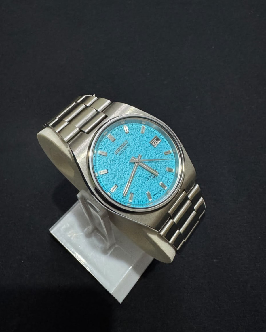 Rare Seiko 5 Tifni Texture Dial Cal 7009 17 Jewels Wrist Watch Men's Japan Rare Seiko 5 Tifni Texture Dial Cal 7009 17 Jewels Wrist Watch Men's Japan