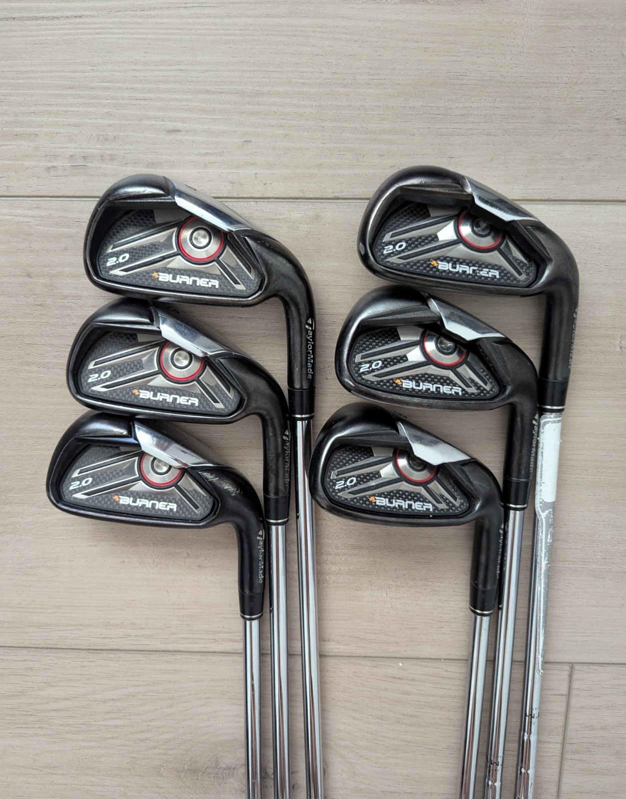 TaylorMade Burner 2.0 Iron Set 6pcs 4-9 S Flex Steel Shaft RH TaylorMade Burner 2.0 Iron Set 6pcs 4-9 S Flex Steel Shaft RH