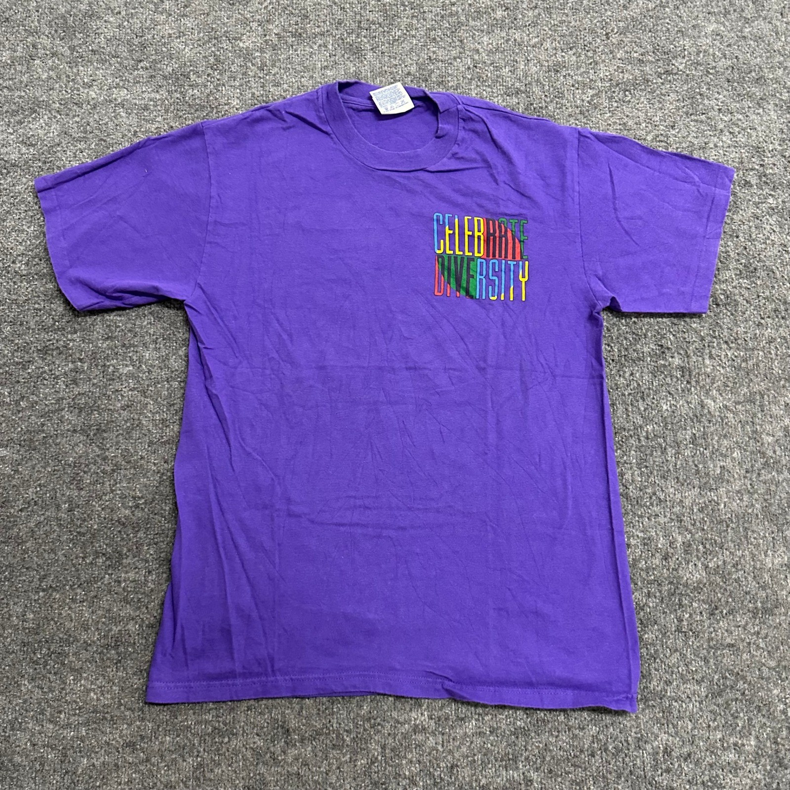 Hanes T Shirt Mens Size M Purple Celebrate Diversity Graphic Cotton Short Sleeve Hanes T Shirt Mens Size M Purple Celebrate Diversity Graphic Cotton Short Sleeve
