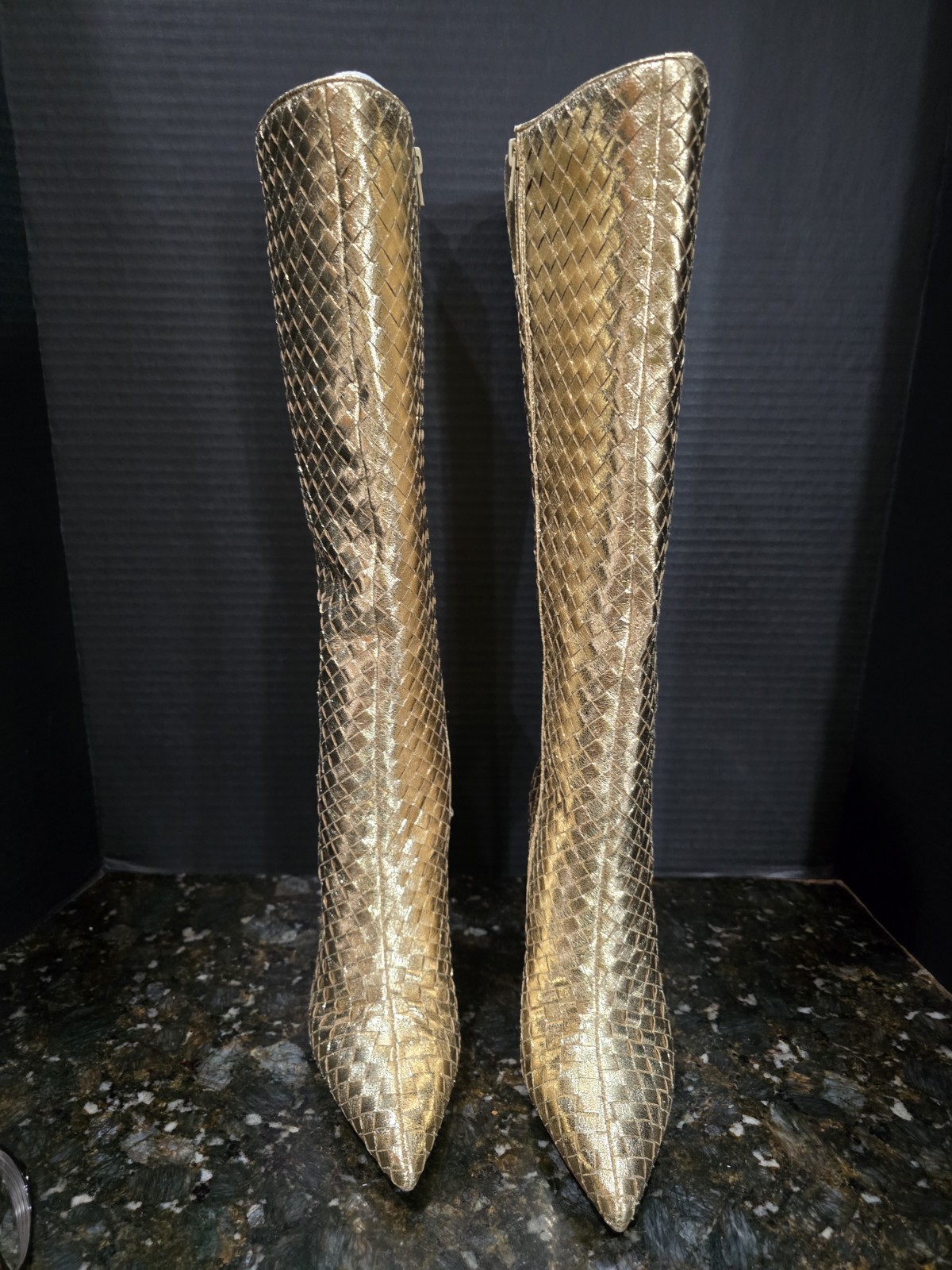 I.N.C. International Concepts Womens Savonia Woven Knee Hig Gold Woven 10M I.N.C. International Concepts Womens Savonia Woven Knee Hig Gold Woven 10M