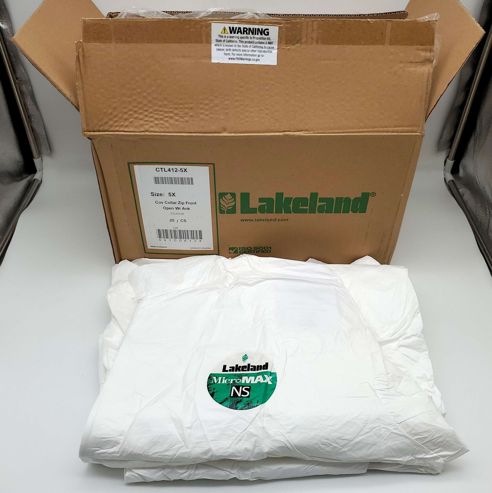 Lakeland Micromax Zip Front Coverall 5XL CTL412 for Dirt Grease & Grime 25 Pack Lakeland Micromax Zip Front Coverall 5XL CTL412 for Dirt Grease & Grime 25 Pack