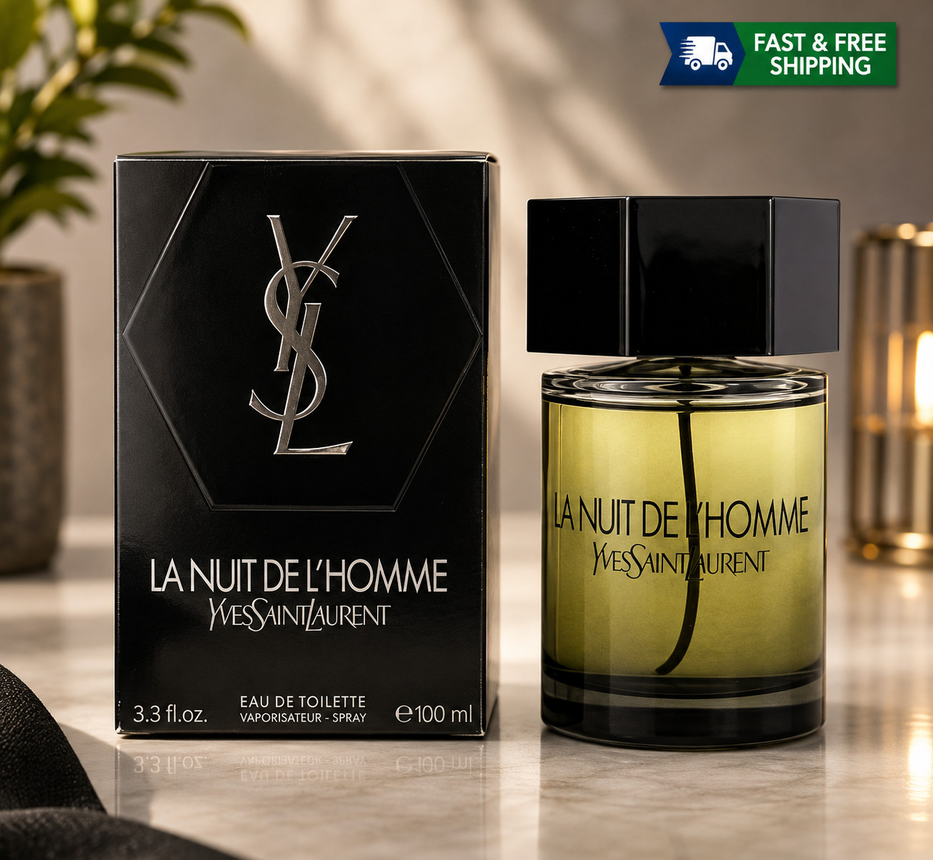 Yves Saint Laurent YSL La Nuit De L\'Homme EDT 100mL/ 3.4 fl oz | Brand New