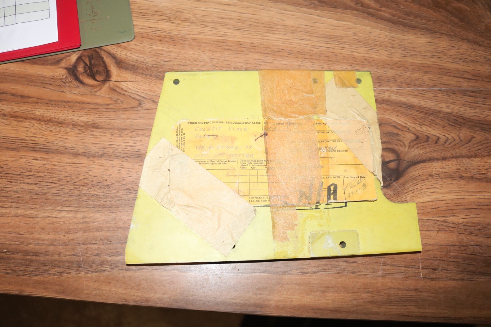 NOS early 1960s Convair F-106 Delta Dart fighter jet cockpit floor section