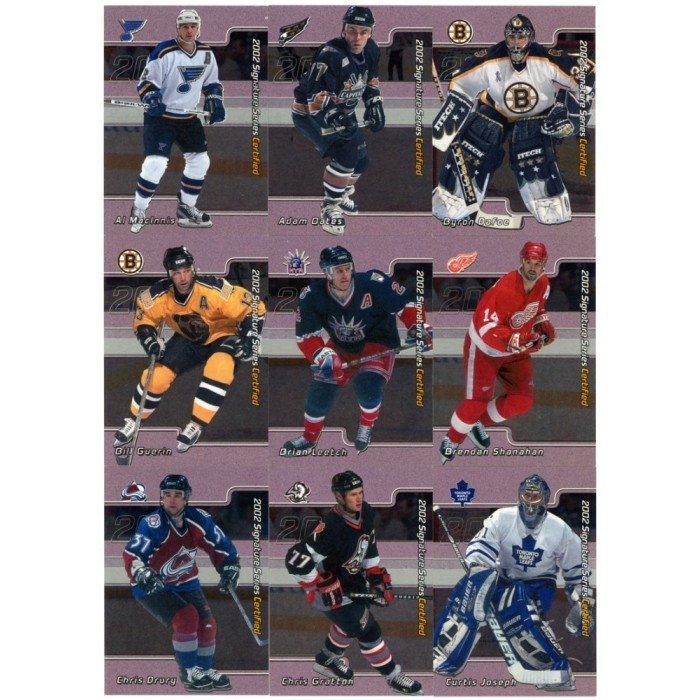 2001-02 Be A Player Signature Series Hockey Certified /100 60-Card Insert Set