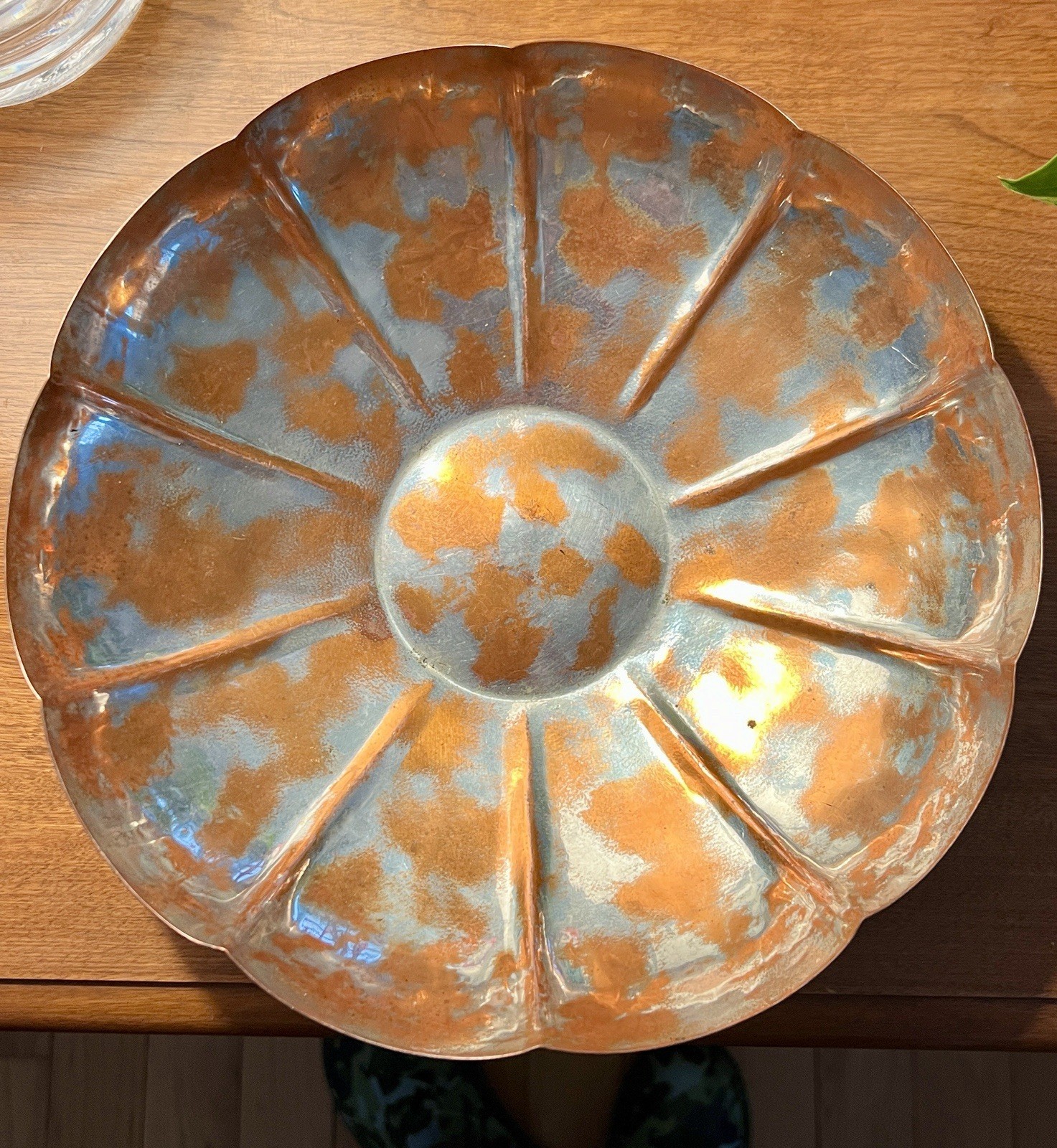 Manzoni & Martini Vintage Copper Bowl 1960 Boston Massachusetts 11 Inches