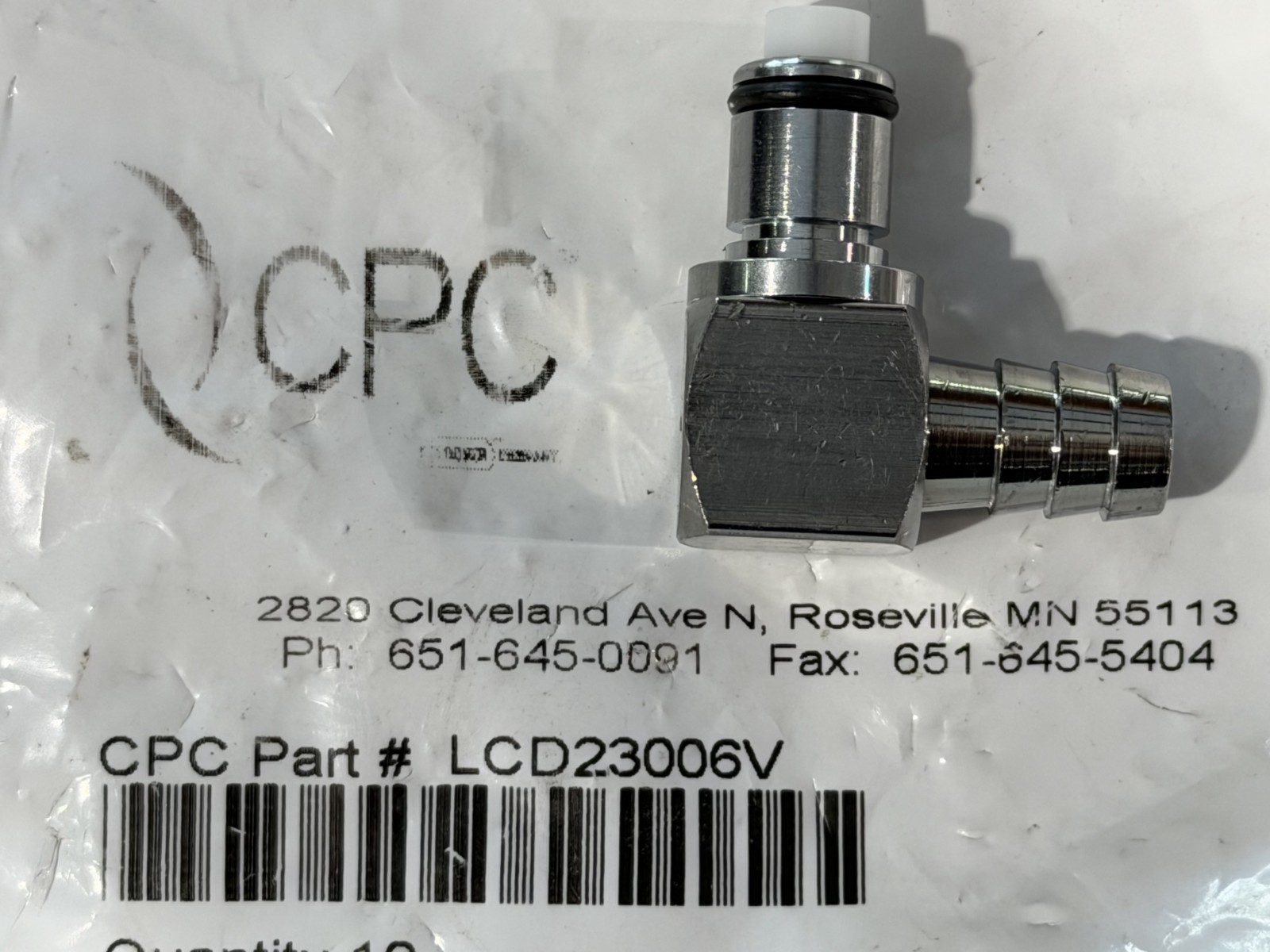 Colder CPC LCD23006V LCD23006 Viton 3/8 Male Valved Coupler Coupling Body Colder CPC LCD23006V LCD23006 Viton 3/8 Male Valved Coupler Coupling Body