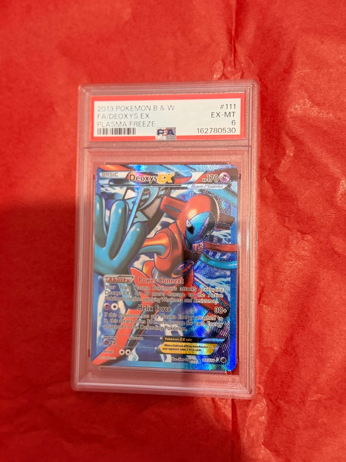 2013 Pokemon Black & White Plasma Freeze Deoxys #111/116 PSA 6 2013 Pokemon Black & White Plasma Freeze Deoxys #111/116 PSA 6