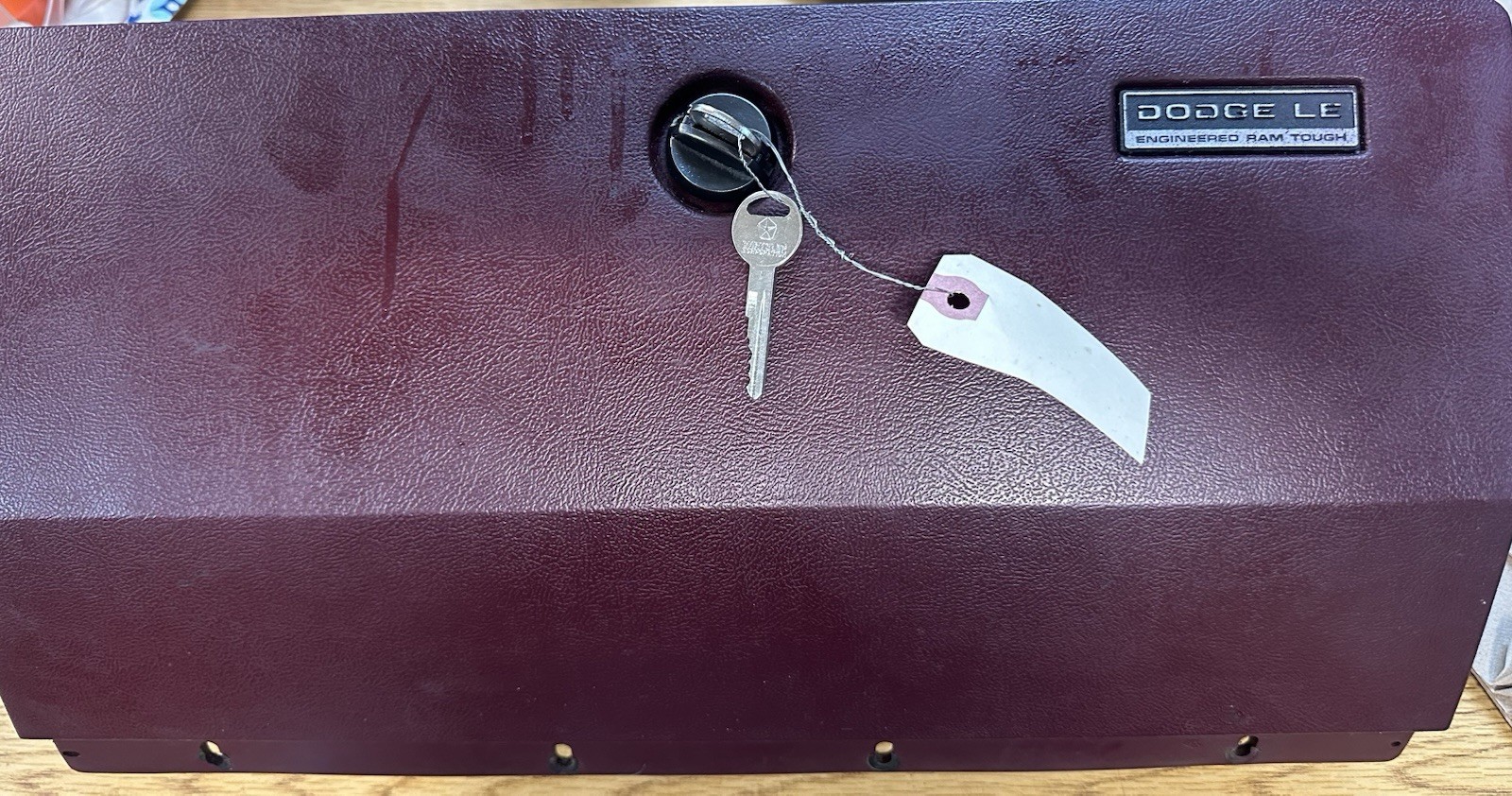 1981-1993 Dodge Truck & Ramcharger Cummins Locking Glovebox Door w Keys Oxblood 1981-1993 Dodge Truck & Ramcharger Cummins Locking Glovebox Door w Keys Oxblood