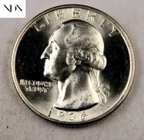 1936-S Washington Quarter - Gem BU - 90% Silver - Semi-Key Date 1936-S Washington Quarter - Gem BU - 90% Silver - Semi-Key Date