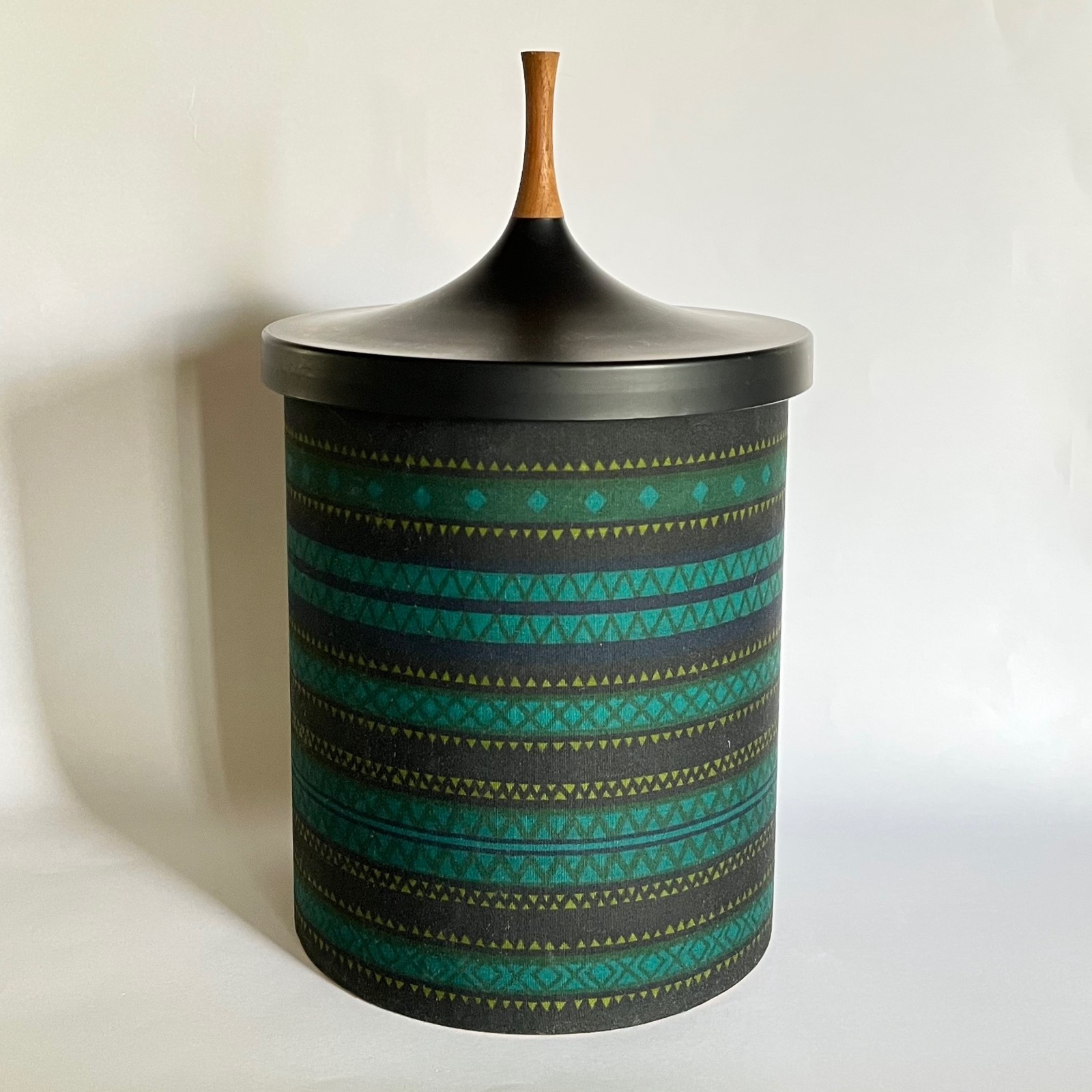 Vtg Mid Century Danish Modern Laurids Lonborg Fabric Plastic Ice Bucket Denmark