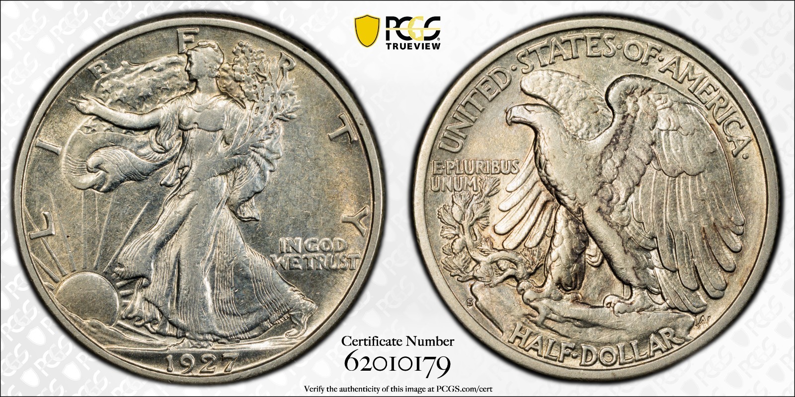 1927 S 50c WALKING LIBERTY HALF JUST GRADED PCGS AU50 **KEY & BETTER DATE** 1927 S 50c WALKING LIBERTY HALF JUST GRADED PCGS AU50 **KEY & BETTER DATE**