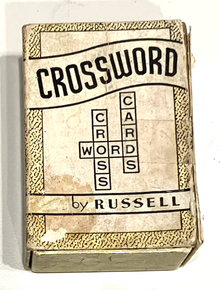 Vintage 1930's Russell Crossword Miniature Card Game with Box
