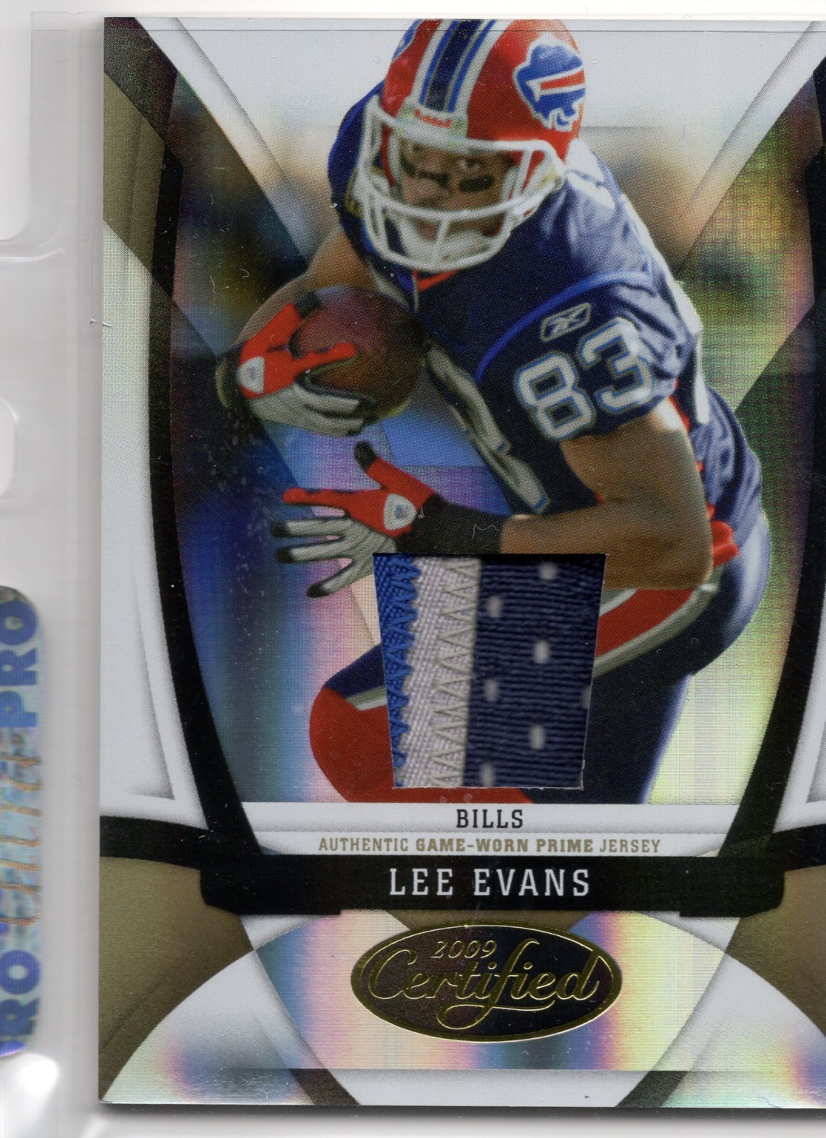 2009 Certified Mirror Gold 15 Lee Evans 3-Color PRIME Jersey 29/50 Bills