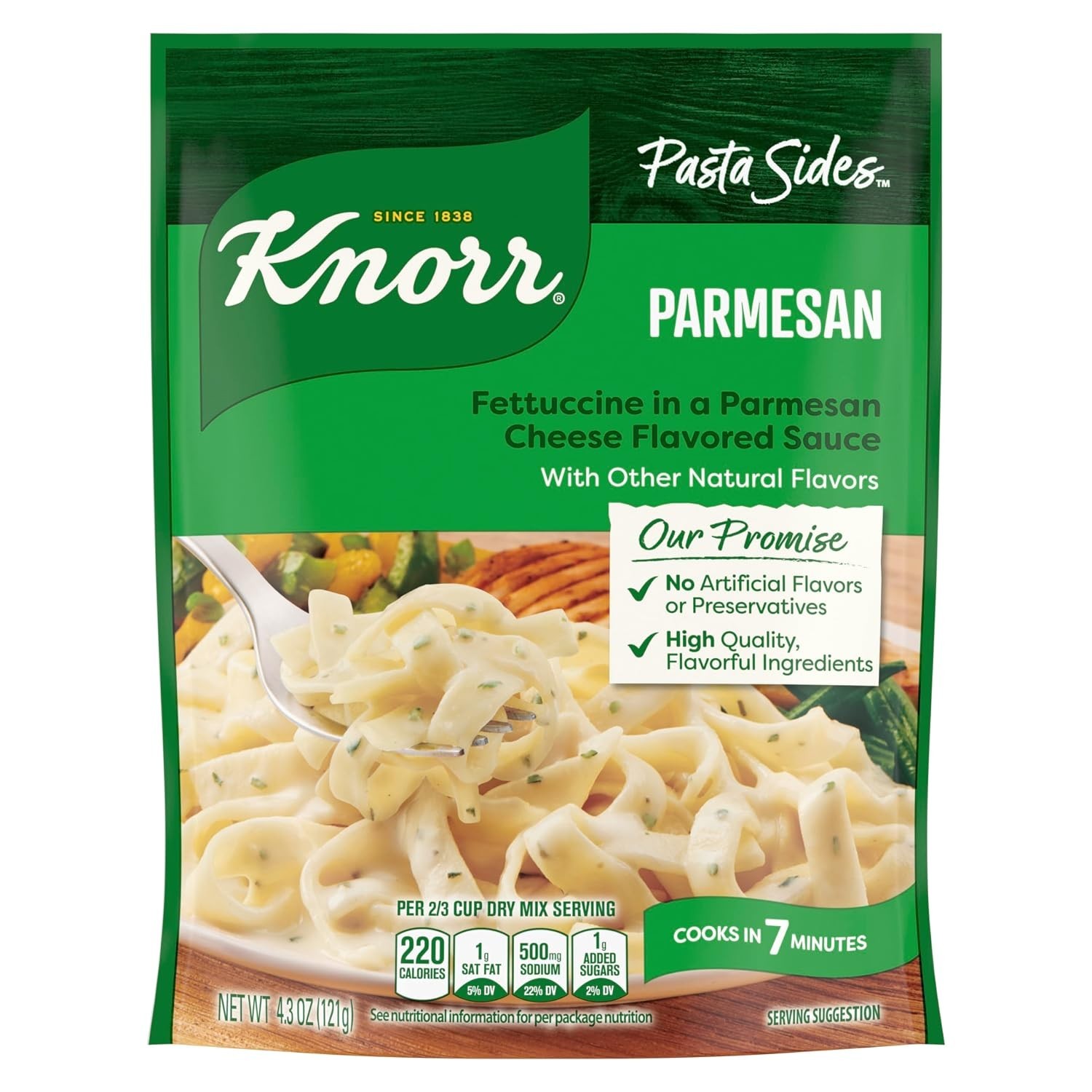 Knorr Parmesan Pasta Sides 4.3 oz, Quick Easy Meal, Side Dish, 1PK Knorr Parmesan Pasta Sides 4.3 oz, Quick Easy Meal, Side Dish, 1PK