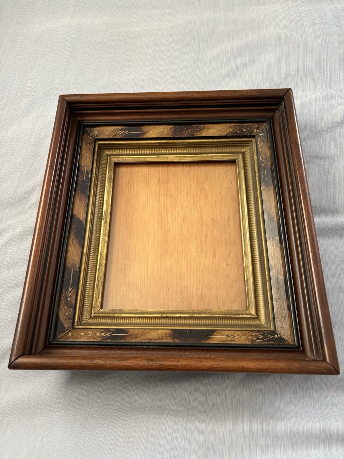 Antique Victorian Shadowbox Wood Picture Frame W Glass Insert Hinges And Lock Antique Victorian Shadowbox Wood Picture Frame W Glass Insert Hinges And Lock