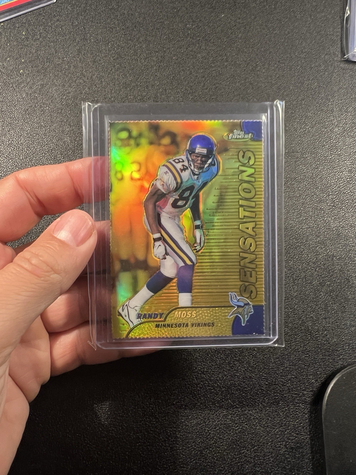 Randy Moss 1999 Topps Finest Sensations #143 Gold Refractors #/100 VIKINGS Randy Moss 1999 Topps Finest Sensations #143 Gold Refractors #/100 VIKINGS