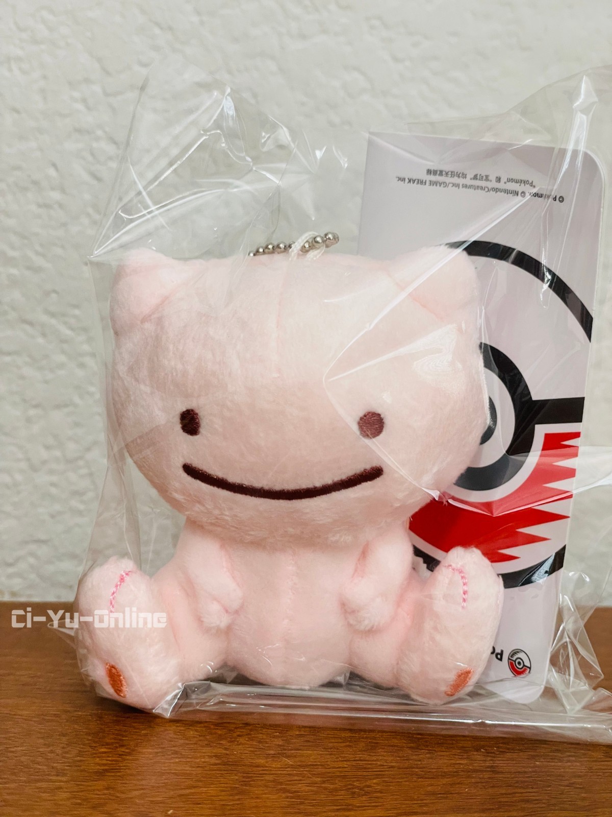 Pokemon Center Original Ditto As Mew Keychain Plush Mascot Doll