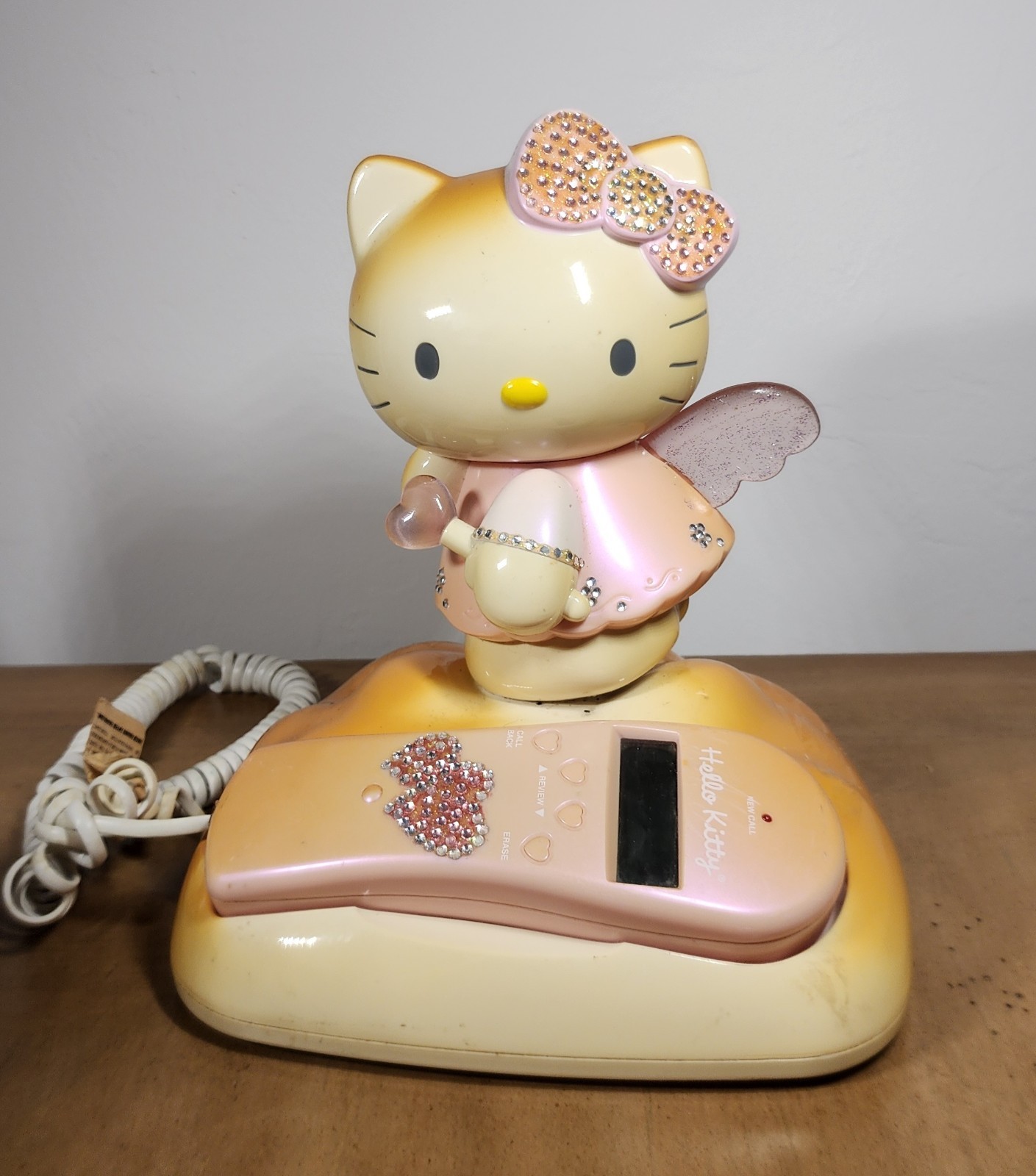 Vintage Sanrio Hello Kitty Angel Caller ID Landline Telephone KT2012 Tested RARE