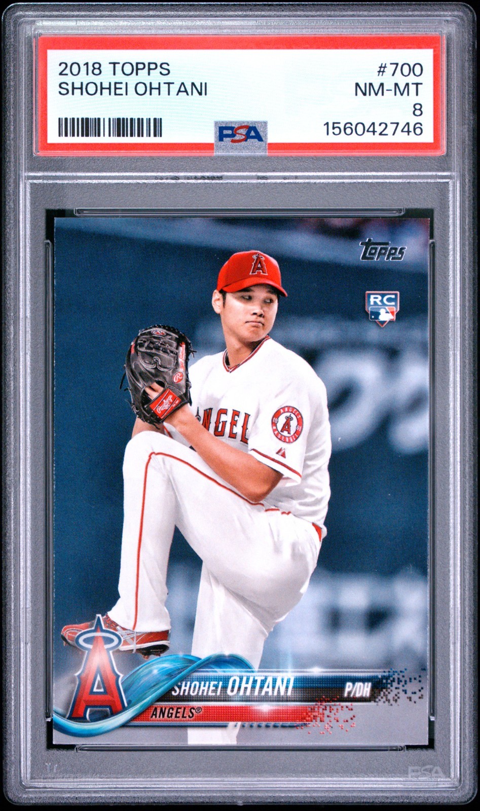 2018 Topps Shohei Ohtani Rookie Card RC #700 PSA 8 2018 Topps Shohei Ohtani Rookie Card RC #700 PSA 8