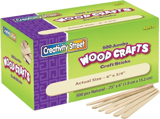 Creativity Street Wood Crafts Jumbo Craft Sticks, 6\ Creativity Street Wood Crafts Jumbo Craft Sticks, 6\