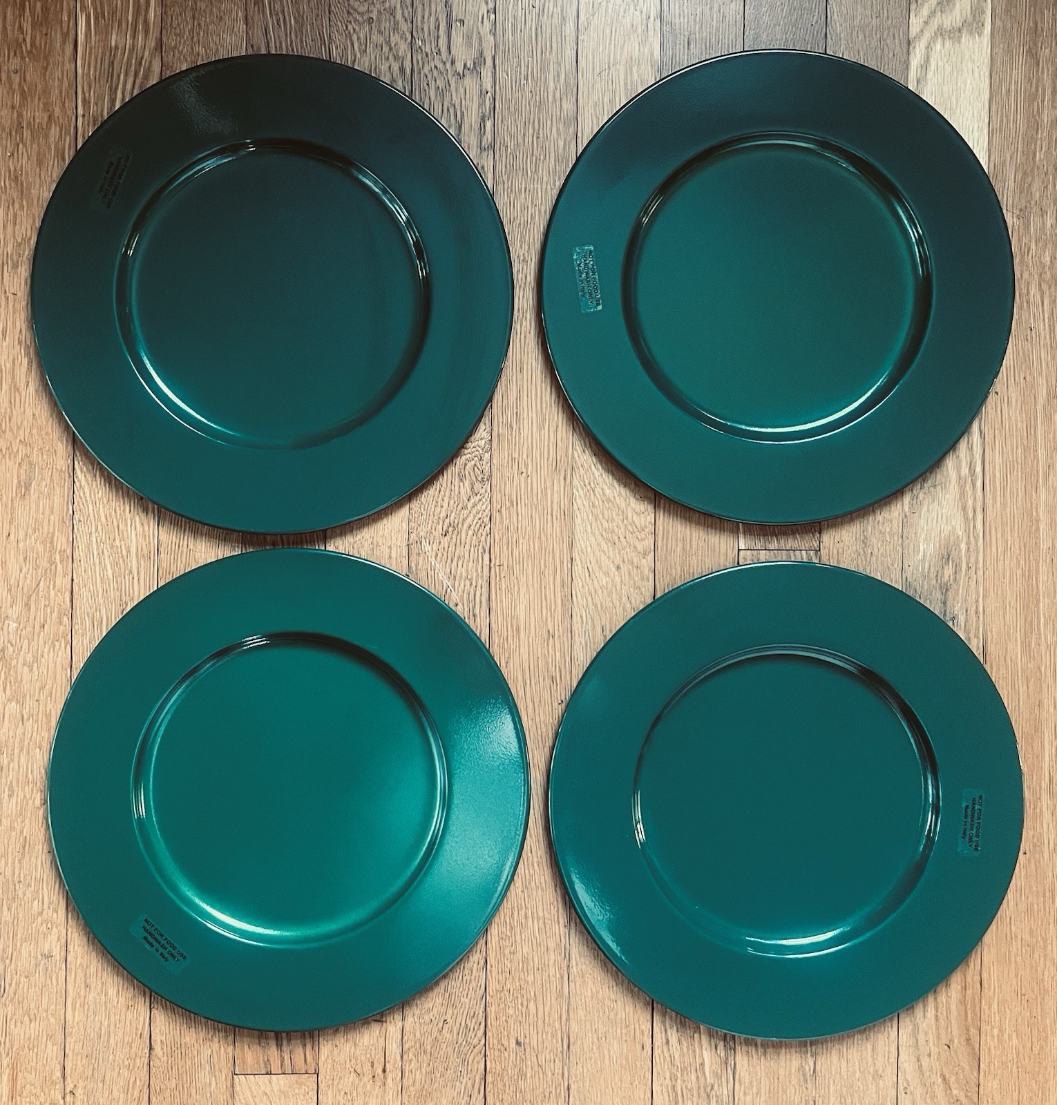 Set of 4 Pier 1 Made In Italy Dark Green 13 Set of 4 Pier 1 Made In Italy Dark Green 13