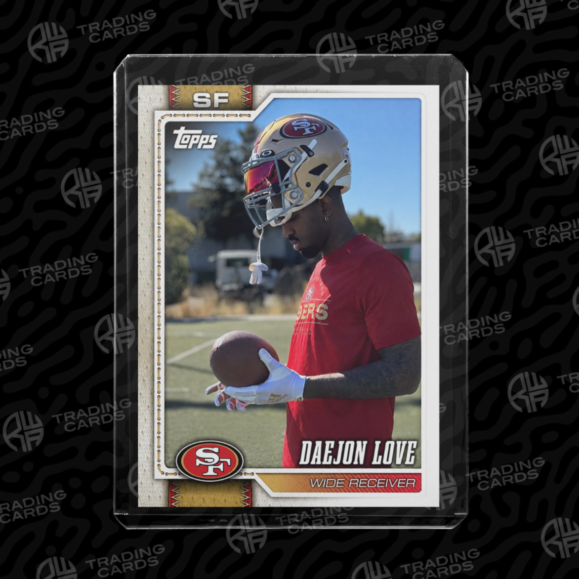 2026 TOPPS FLAGSHIP STYLE *CUSTOM* DAEJON LOVE 49ERS CARD 2026 TOPPS FLAGSHIP STYLE *CUSTOM* DAEJON LOVE 49ERS CARD
