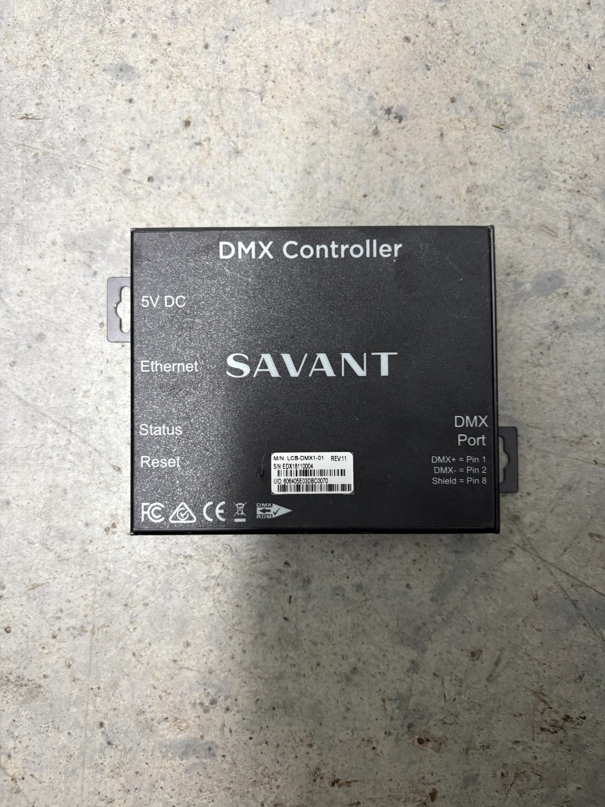 Savant LCB-DMX1-01 WIRED DMX LOW VOLTAGE LIGHTING CONTROLLER