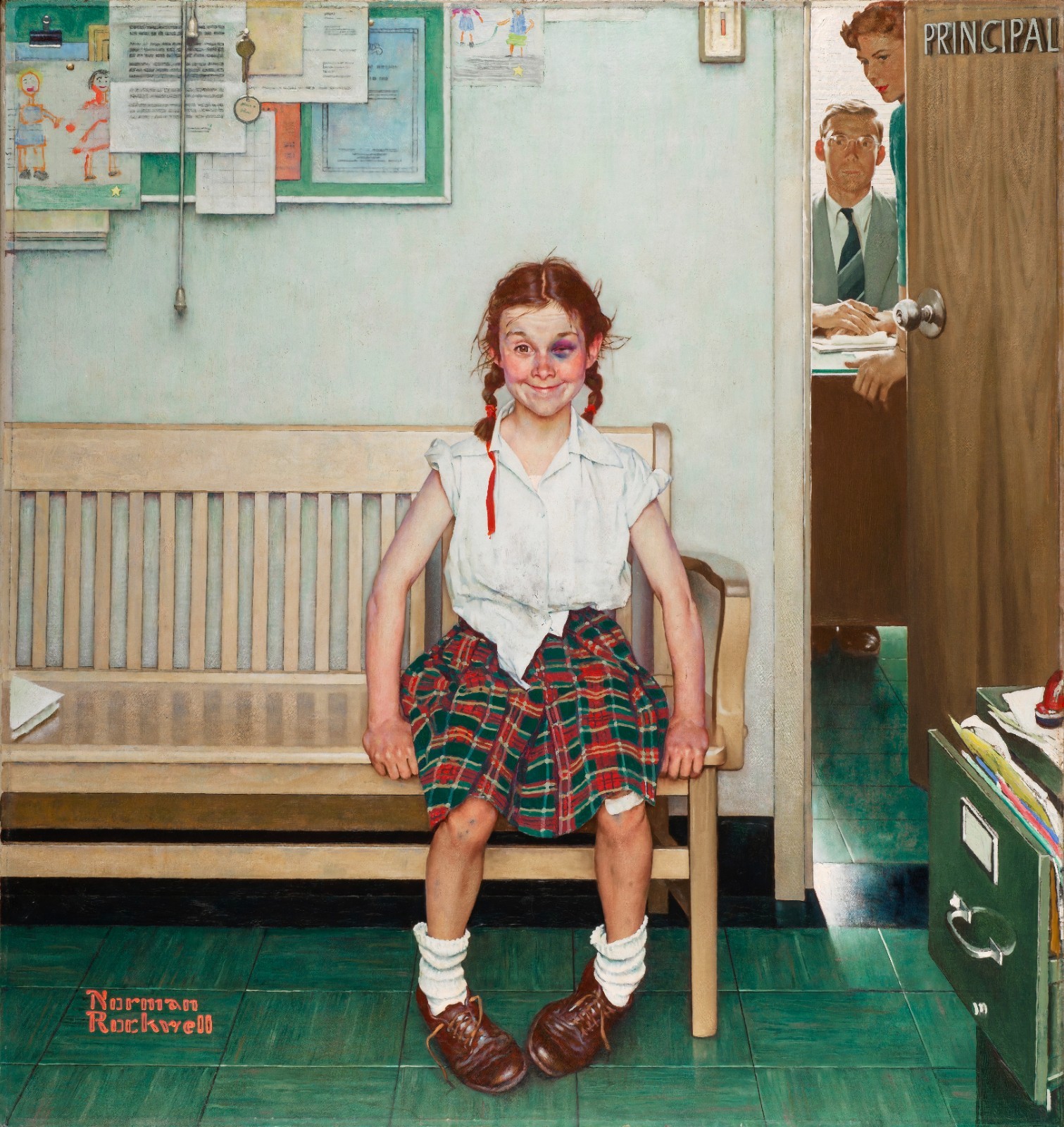 Norman Rockwell: Girl with Black Eye 22x30 Archival Quality Fine Art Print Norman Rockwell: Girl with Black Eye 22x30 Archival Quality Fine Art Print