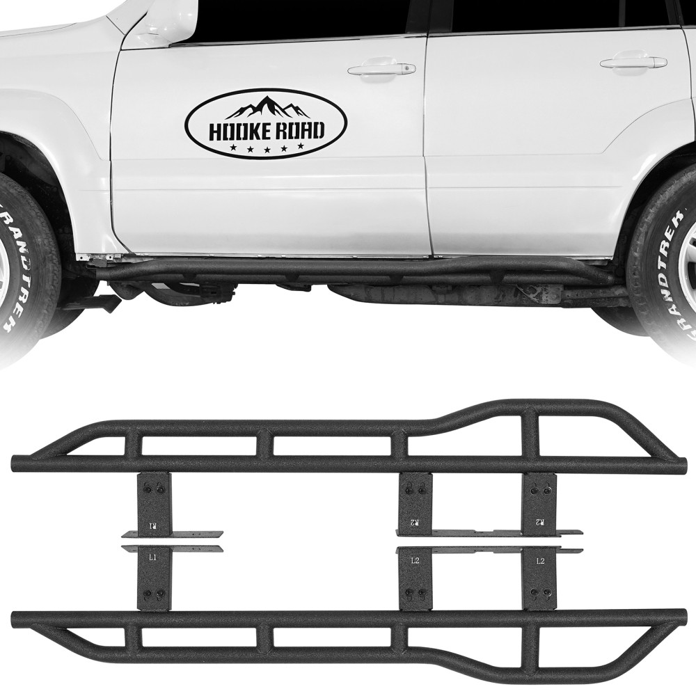 For 2003-2009 Lexus GX470 Rock Sliders Armor Guards Nerf Step Bars w/Kick-Out