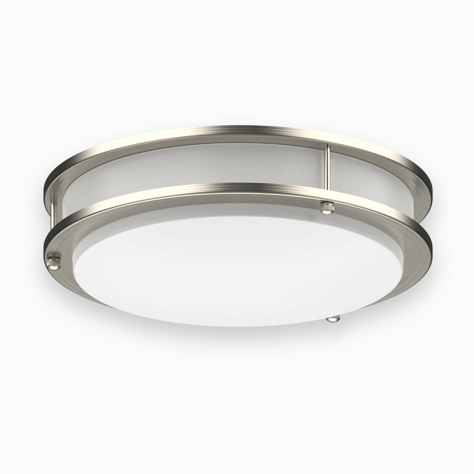 LED Ceiling Light 4000K Flush Mount Fixture Dimmable Double Ring 10\