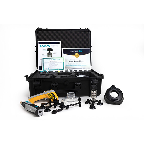 Business Pro Windshield Repair Kit Zoom repair injector & ProCur Smart light
