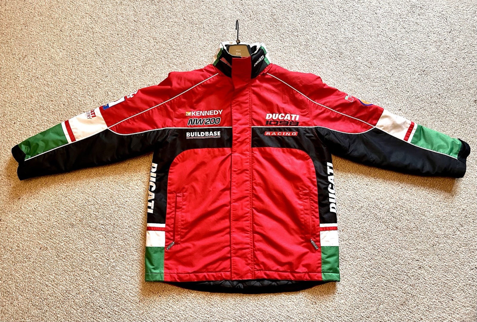 Vintage Official Ducati 1098 MW200 Frank Kennedy Motorcycle Racing Team Jacket L