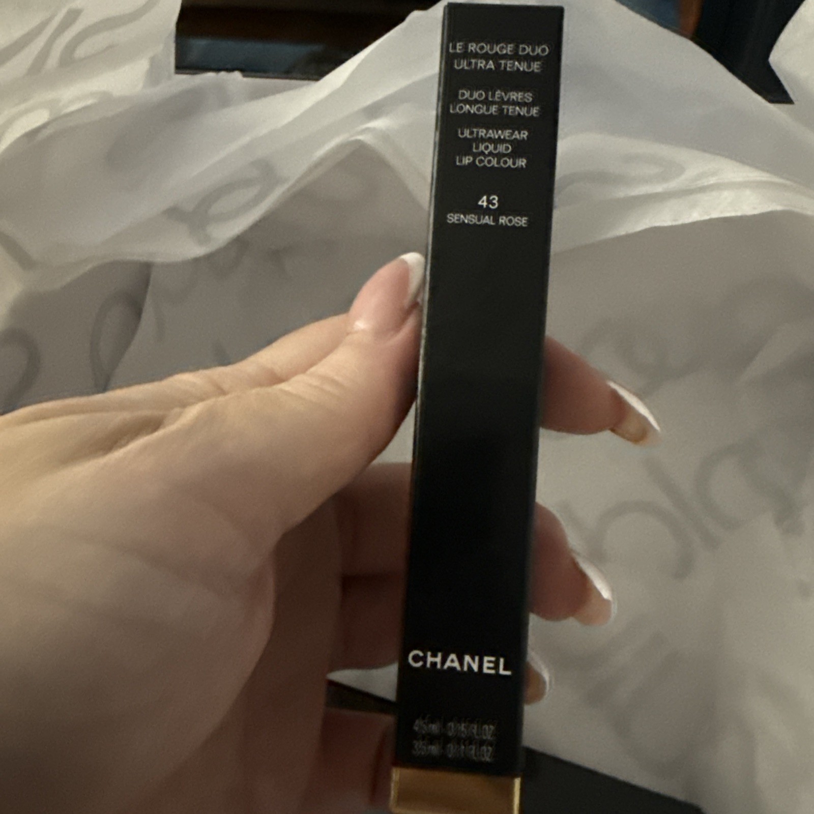 Chanel Le Rouge Duo Ultra Tenue Ultrawear Liquid Lip New In Box 43 Sensual Rose