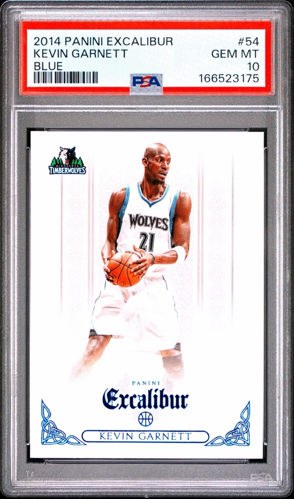 2014-15 Panini Excalibur Kevin Garnett #54 Blue PSA 10 SSP Pop 1