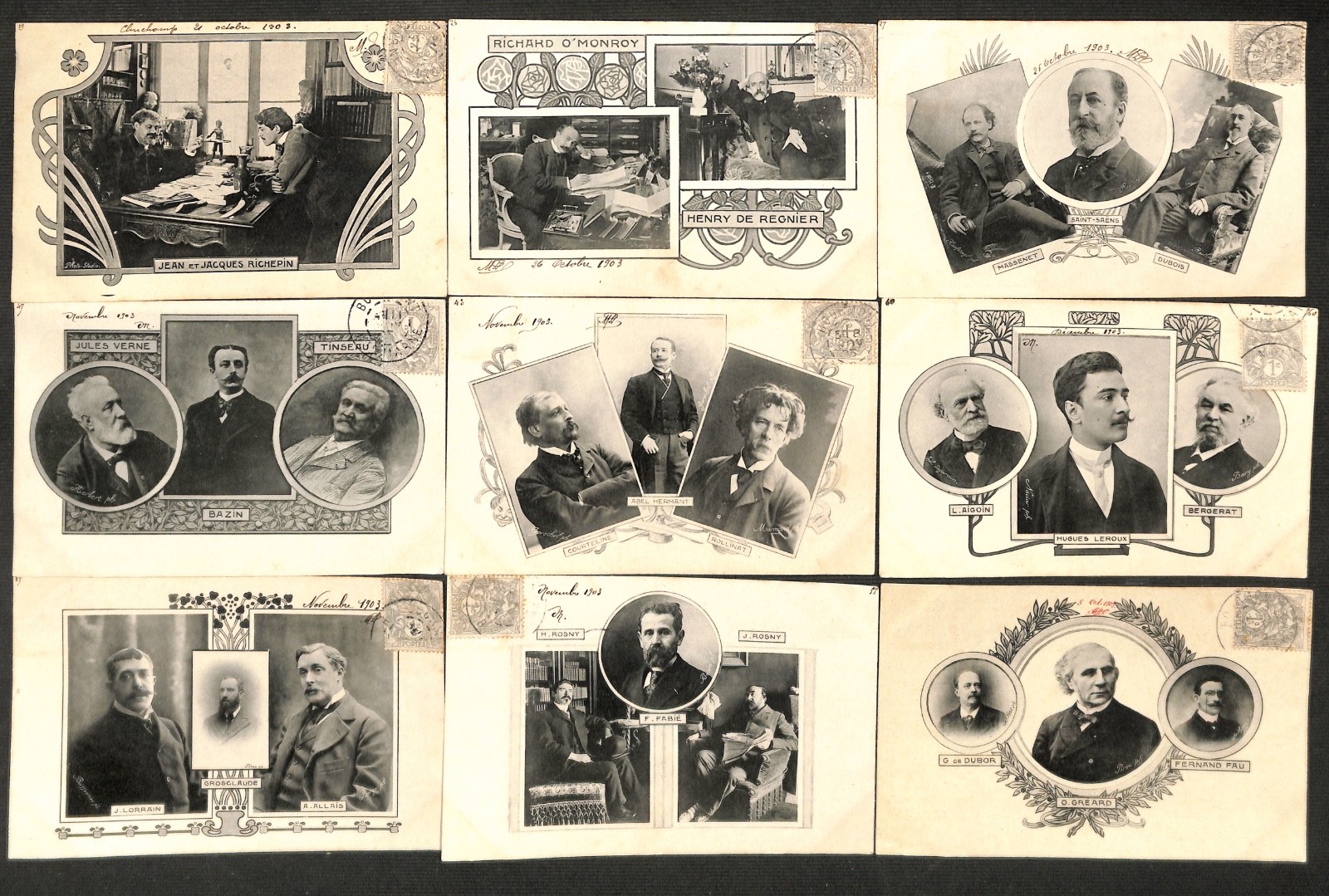 Personalities - lot of 9 postcards: LES ANNALES POLITIQUES ET LITTÉRAIRES (01)