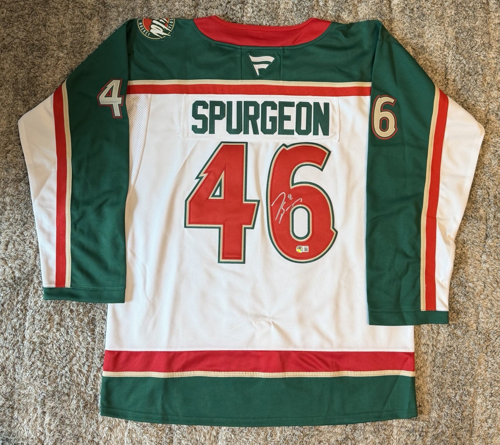 Jared Spurgeon Signed 2025-26 Minnesota Wild 25th Anniversary Jersey PSA COA Jared Spurgeon Signed 2025-26 Minnesota Wild 25th Anniversary Jersey PSA COA