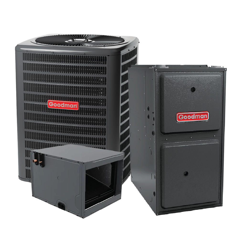 GOODMAN 3 TON 13.8 SEER2 AC & 96% AFUE 60,000 BTU GAS FURNACE SYSTEM- HORIZONTAL GOODMAN 3 TON 13.8 SEER2 AC & 96% AFUE 60,000 BTU GAS FURNACE SYSTEM- HORIZONTAL