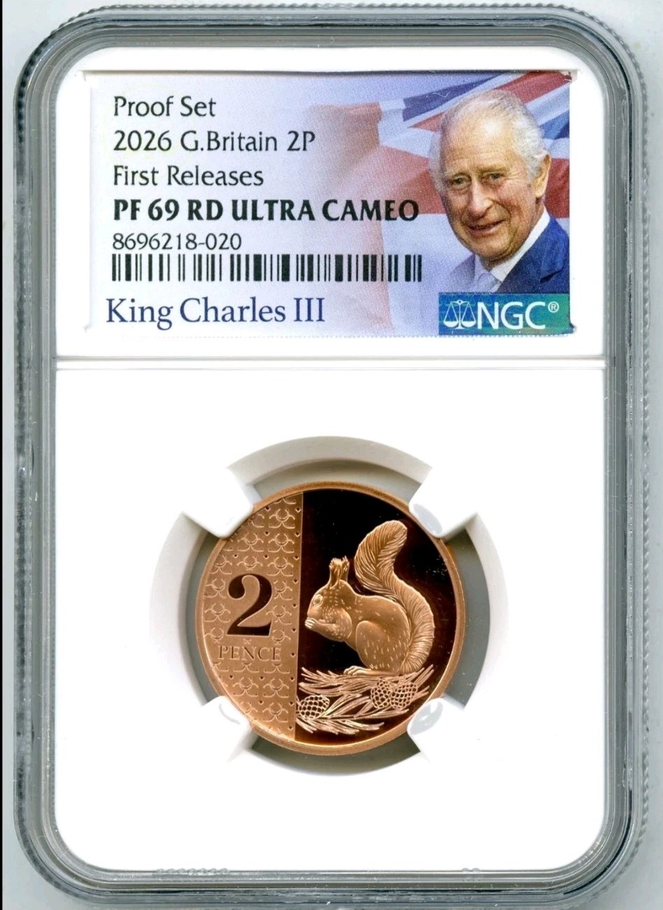 2026 🇬🇧 UK GREAT BRITAIN 2p Pence RED SQUIRREL NGC Graded PF69 UCAM 💲SALE💲