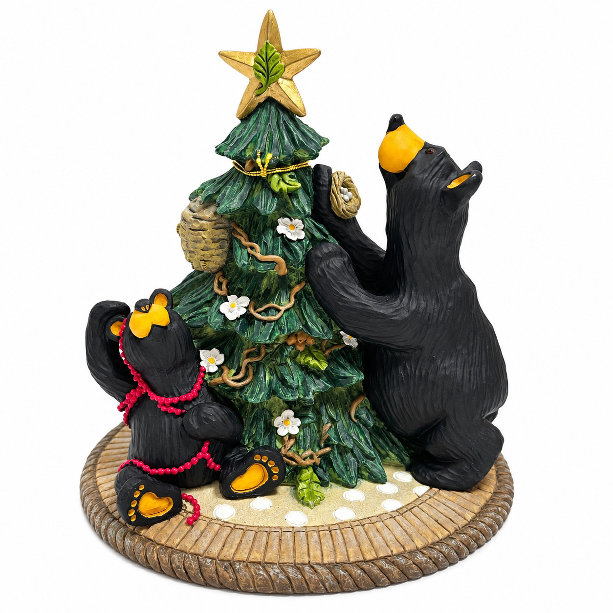 Big Sky Carvers Bearfoots Tree Trimming Jeff Fleming 2001 Ltd Figurine 0101/1142