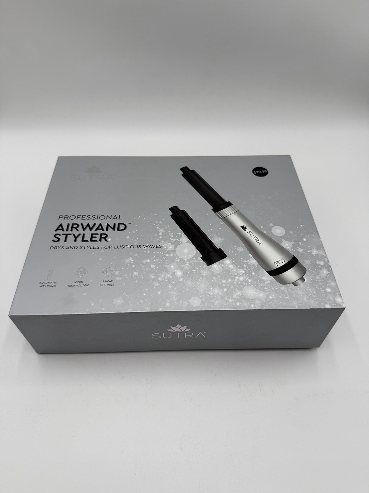 SUTRA Professional Airwand Styler Drys and Styles for Luscious Waves Silver