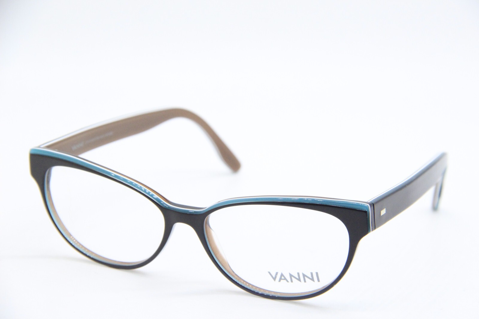 NEW VANNI V1902 A246 BROWN BLUE AUTHENTIC EYEGLASSES FRAMES 53-15